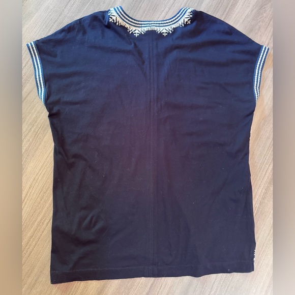 J. Crew Navy Top with White Embroidery - Picture 7 of 8